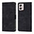 Custodia Portafoglio In Pelle Cover con Supporto YB1 per Motorola Moto G53 5G Nero