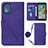 Custodia Portafoglio In Pelle Cover con Supporto YB1 per Nokia C02 Viola