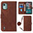 Custodia Portafoglio In Pelle Cover con Supporto YB1 per Nokia C12