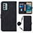 Custodia Portafoglio In Pelle Cover con Supporto YB1 per Nokia G22 Nero