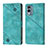 Custodia Portafoglio In Pelle Cover con Supporto YB1 per Nokia X30 5G Verde