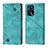 Custodia Portafoglio In Pelle Cover con Supporto YB1 per Oppo A16 Verde