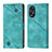 Custodia Portafoglio In Pelle Cover con Supporto YB1 per Oppo A18 Verde