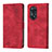 Custodia Portafoglio In Pelle Cover con Supporto YB1 per Oppo Reno8 T 4G Rosso