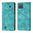 Custodia Portafoglio In Pelle Cover con Supporto YB1 per Samsung Galaxy A12 Verde