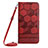 Custodia Portafoglio In Pelle Cover con Supporto YB1 per Samsung Galaxy A34 5G Rosso