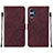 Custodia Portafoglio In Pelle Cover con Supporto YB1 per Sony Xperia 5 V