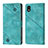 Custodia Portafoglio In Pelle Cover con Supporto YB1 per Sony Xperia Ace III Verde