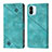 Custodia Portafoglio In Pelle Cover con Supporto YB1 per Xiaomi Poco C50 Verde