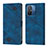 Custodia Portafoglio In Pelle Cover con Supporto YB1 per Xiaomi Poco C55 Blu