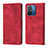 Custodia Portafoglio In Pelle Cover con Supporto YB1 per Xiaomi Poco C55 Rosso