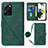 Custodia Portafoglio In Pelle Cover con Supporto YB1 per Xiaomi Poco X5 Pro 5G Verde