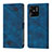 Custodia Portafoglio In Pelle Cover con Supporto YB1 per Xiaomi Redmi 10 India Blu