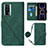 Custodia Portafoglio In Pelle Cover con Supporto YB1 per Xiaomi Redmi K60 5G Verde