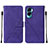 Custodia Portafoglio In Pelle Cover con Supporto YB2 per Huawei Honor 90 Lite 5G Viola