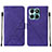 Custodia Portafoglio In Pelle Cover con Supporto YB2 per Huawei Honor X8b Viola