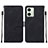 Custodia Portafoglio In Pelle Cover con Supporto YB2 per Motorola Moto G54 5G Nero