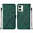 Custodia Portafoglio In Pelle Cover con Supporto YB2 per Motorola Moto G54 5G Verde