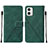 Custodia Portafoglio In Pelle Cover con Supporto YB2 per Motorola Moto G73 5G Verde