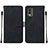 Custodia Portafoglio In Pelle Cover con Supporto YB2 per Nokia C210 Nero