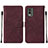 Custodia Portafoglio In Pelle Cover con Supporto YB2 per Nokia C210 Rosso