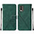 Custodia Portafoglio In Pelle Cover con Supporto YB2 per Nokia C210 Verde