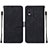 Custodia Portafoglio In Pelle Cover con Supporto YB2 per Nokia C22 Nero