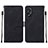 Custodia Portafoglio In Pelle Cover con Supporto YB2 per Oppo A18 Nero