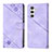 Custodia Portafoglio In Pelle Cover con Supporto YB2 per Samsung Galaxy A24 4G Viola