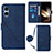 Custodia Portafoglio In Pelle Cover con Supporto YB2 per Sony Xperia 5 V Blu