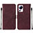 Custodia Portafoglio In Pelle Cover con Supporto YB2 per Xiaomi Civi 2 5G Rosso