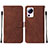 Custodia Portafoglio In Pelle Cover con Supporto YB2 per Xiaomi Mi 12 Lite NE 5G Marrone