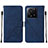 Custodia Portafoglio In Pelle Cover con Supporto YB2 per Xiaomi Mi 13T 5G Blu