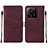 Custodia Portafoglio In Pelle Cover con Supporto YB2 per Xiaomi Mi 13T 5G Rosso