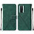 Custodia Portafoglio In Pelle Cover con Supporto YB2 per Xiaomi Poco F5 Pro 5G Verde