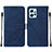 Custodia Portafoglio In Pelle Cover con Supporto YB2 per Xiaomi Redmi Note 12 4G Blu