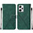 Custodia Portafoglio In Pelle Cover con Supporto YB2 per Xiaomi Redmi Note 12 Explorer Verde