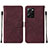 Custodia Portafoglio In Pelle Cover con Supporto YB2 per Xiaomi Redmi Note 12 Pro Speed 5G Rosso