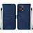 Custodia Portafoglio In Pelle Cover con Supporto YB2 per Xiaomi Redmi Note 12 Turbo 5G Blu