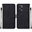 Custodia Portafoglio In Pelle Cover con Supporto YB2 per Xiaomi Redmi Note 12 Turbo 5G Nero