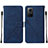 Custodia Portafoglio In Pelle Cover con Supporto YB2 per Xiaomi Redmi Note 12S Blu