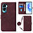 Custodia Portafoglio In Pelle Cover con Supporto YB3 per Huawei Honor 90 Lite 5G Rosso