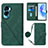 Custodia Portafoglio In Pelle Cover con Supporto YB3 per Huawei Honor 90 Lite 5G Verde