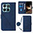Custodia Portafoglio In Pelle Cover con Supporto YB3 per Huawei Honor X8b Blu