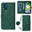 Custodia Portafoglio In Pelle Cover con Supporto YB3 per Motorola Moto E13 Verde