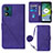 Custodia Portafoglio In Pelle Cover con Supporto YB3 per Motorola Moto E13 Viola