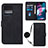 Custodia Portafoglio In Pelle Cover con Supporto YB3 per Motorola Moto Edge Plus (2023) 5G Nero