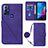 Custodia Portafoglio In Pelle Cover con Supporto YB3 per Motorola Moto G Play Gen 2 Viola