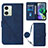 Custodia Portafoglio In Pelle Cover con Supporto YB3 per Motorola Moto G54 5G Blu