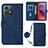 Custodia Portafoglio In Pelle Cover con Supporto YB3 per Motorola Moto G84 5G Blu